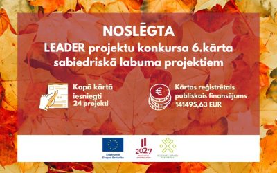 Projektu konkursa 6.kārta noslēgta