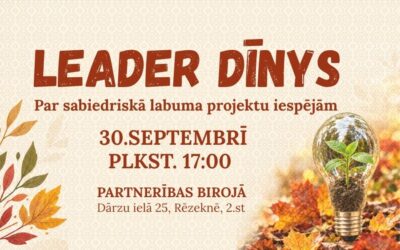 Apmeklē “LEADER dīnys” par sabiedriskā labuma projektiem